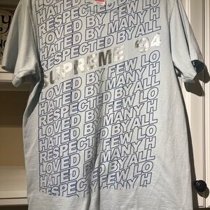 Supreme Light Blue Graphic T-Shirt size S